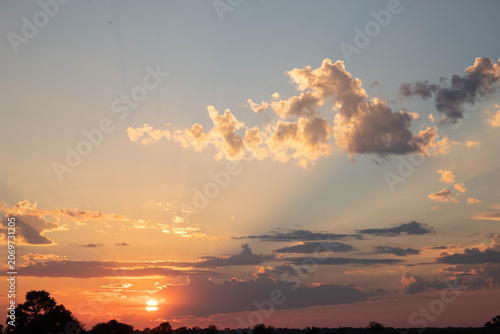 sunset in the clouds