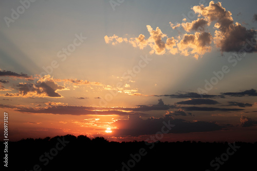 sunset in the sky
