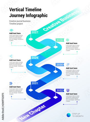 Vertical Timeline Journey Infographic