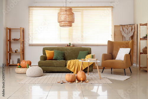 Interior of cozy living roo...