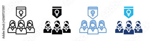 Foto College sorority icon set multiple style collection