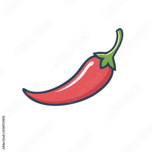 Red chili pepper vector illustration