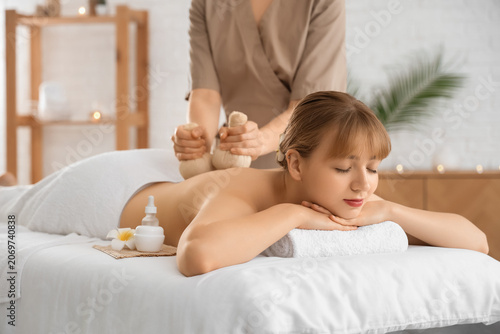 Young woman undergoing trea...