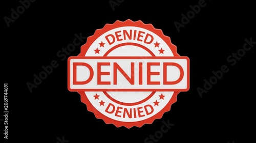 3D Denied Stamp | Alpha Channel