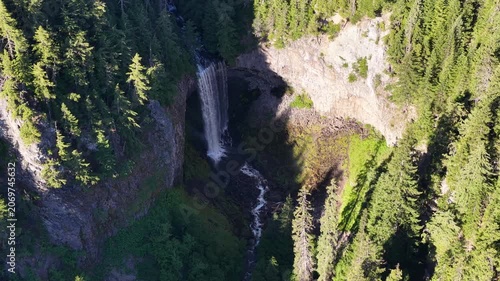 The picturesque Tamawanas Falls is surrounded by Mt. Hood National Forest which spans all the way to the Columbia River Gorge in Oregon. This scenic area, near Portland, offers year-round recreation.
