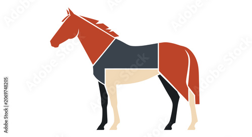 Geometric Horse Vector Illustration