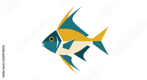 Geometric Fish Vector Illustration