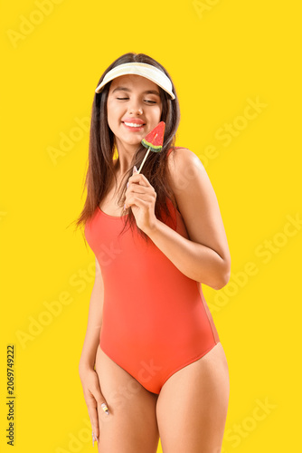 Beautiful happy young woman...