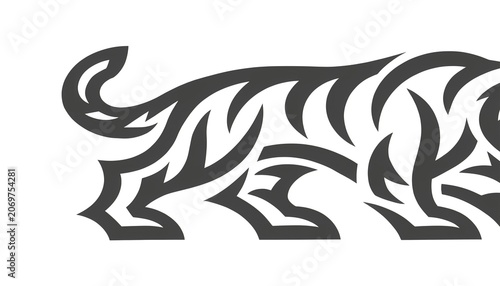 Stylized black tiger stripes pattern design