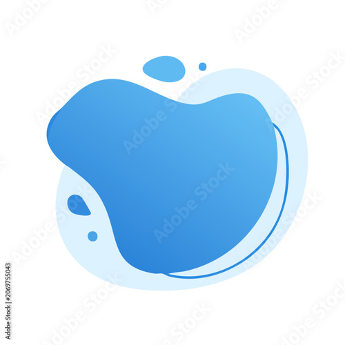 Abstract blue water droplet splash vector