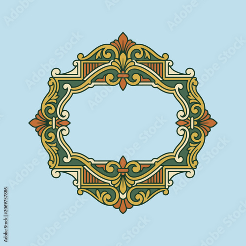 Ornate vintage frame with floral details