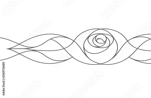 Elegant swirl decorative line pattern with organic loops