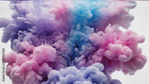 Mesmerizing Ink Explosion in Water - A Symphony of Colors and Fluid Dynamics.