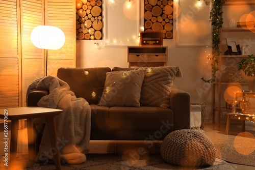Cozy living room with sofa,...