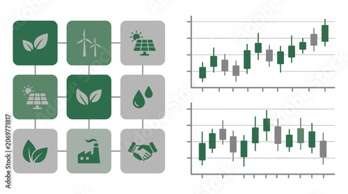 Green Asset Allocation and ESG Candlestick Charts for Sustainable Finance Portfolio Analysis