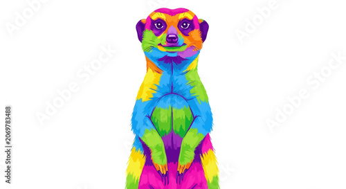 Colorful monkey in heat map.