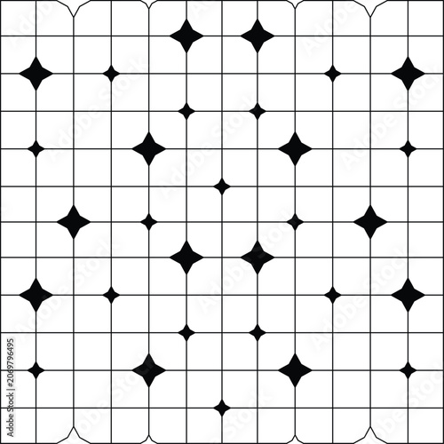 Obraz na płótnie Geometric diamond pattern on a white background repeating tile design