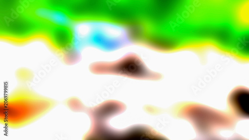 Bright Neon Green Abstract Liquid Gradient Background With Soft Organic Shapes