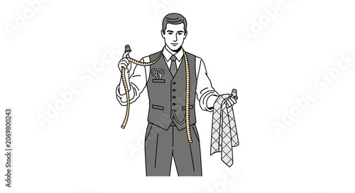 Man holding tie and necktie accessory.
