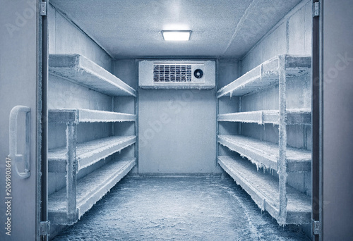 Cold chamber glows under sterile light