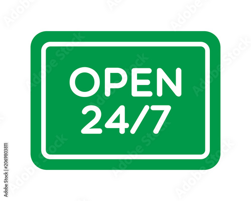 Vector Open 2/7 Sign