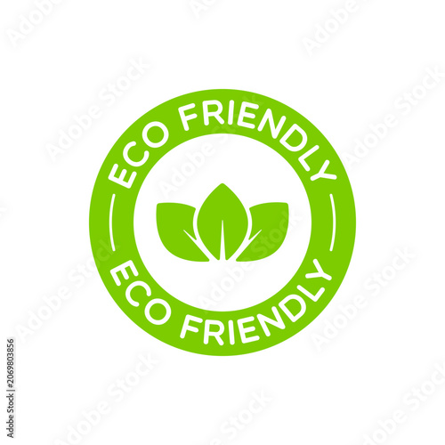 Vector Round Eco Friendly Label