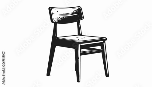 A single wooden chair furniture piece.
