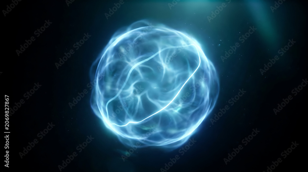 Naklejka premium Glowing Blue Energy Orb