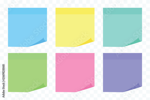 Cuadro en lienzo Sticky note with duct tape and a bent corner, post it note paper, memo reminder, sticky paper note