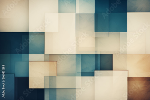 Abstract background of overlapping planar organizational concepts.