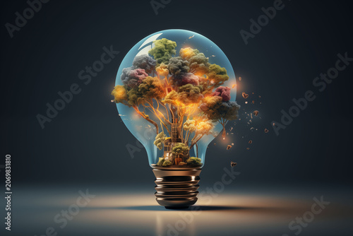Creative thinking concepts with a modern abstract flow of ideas.