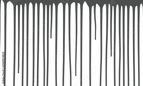 Abstract dripping black ink border flowing liquid paint texture element vector illustration background