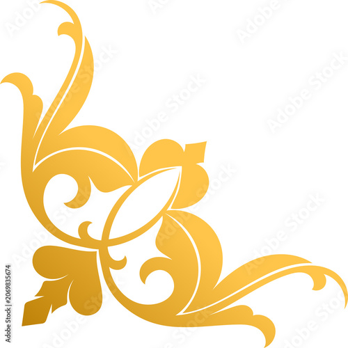 vector illustration of a floral ornament