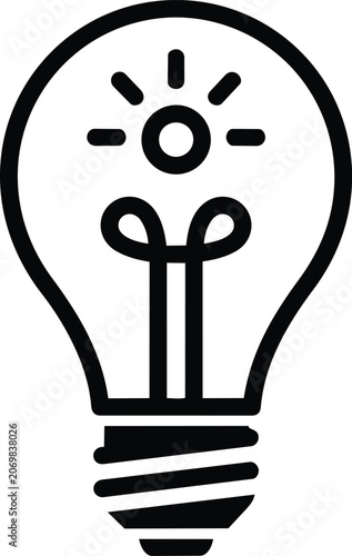 light bulb icon vector illustration symbol of idea innovation creativity energy technology and inspiration concept of thinking and electricity light idea sign