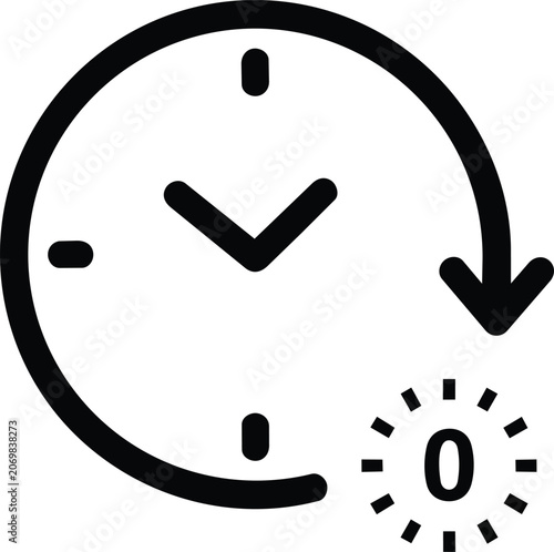 Time to Go and Take Action with a Business Clock Timer Icon