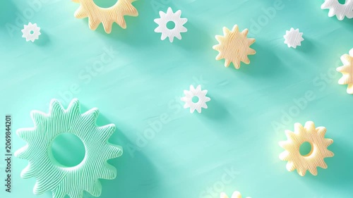 3D clay morphism style technology abstract background loop