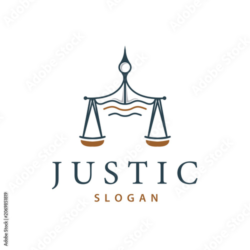 Justice Modern Legal Consultant Logo Template Design
