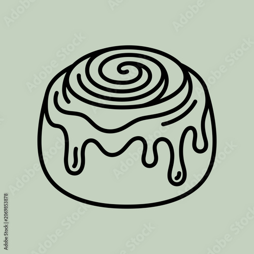 A delicious cinnamon roll with dripping icing, perfect for breakfast or dessert.
