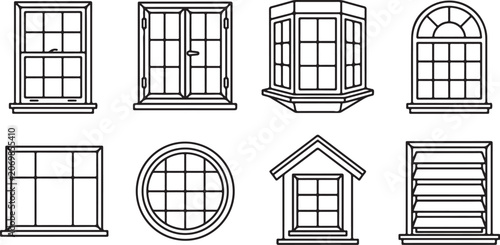 Various architectural window and door designs