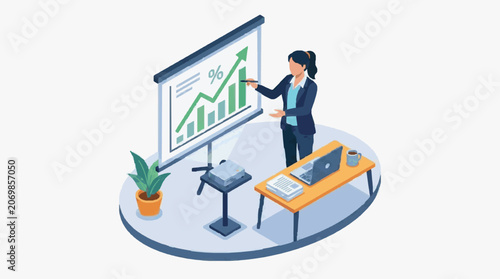 Canvas Print Business Presentation Meeting Professional Analysis.