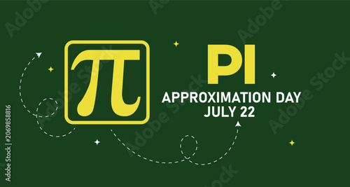 Fotografía Pi approximation day july 22 Background Design post Banner poster