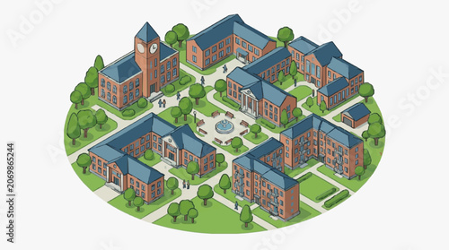 Obraz na plátně Campus Residential Buildings Complex.
