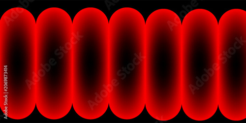 Abstract 3D red pill shapes background with black gradient centers