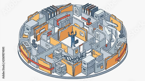 Quadro su tela Complex Industrial Pipeline Network.