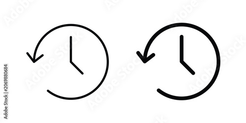 Canvastavla Past time icon graphics, editable stroke linear icon, eps 10