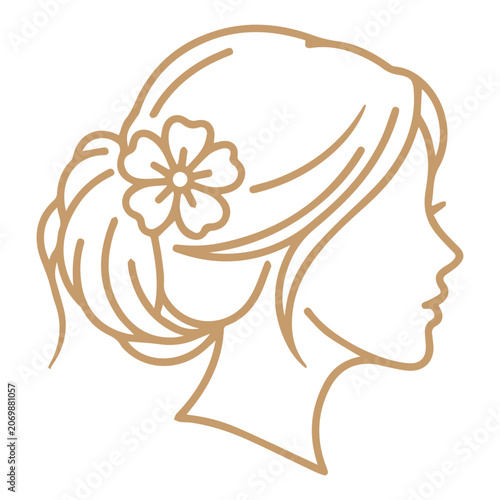 Elegant Floral Hair Icon