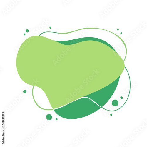 Abstract organic green blob vector shape