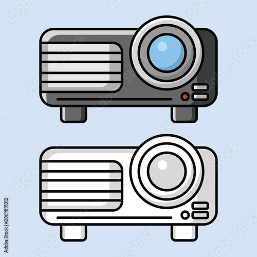 simple presentation and cinema projector icon