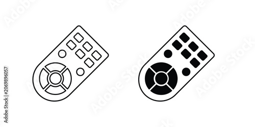 Remote set icon with white background vector stock illustration
