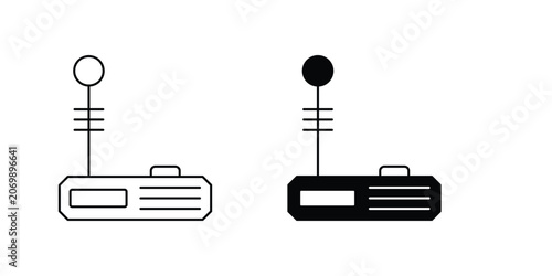 Button set icon with white background vector stock illustration